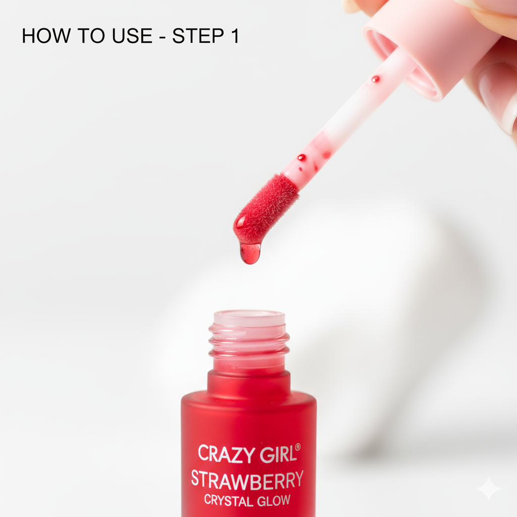 Strawberry Lip Oil (Crystal Glow)